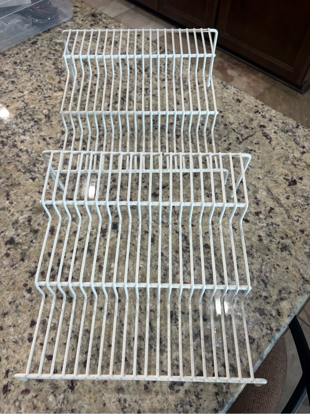 White wired spice racks Set of 2 good used condition